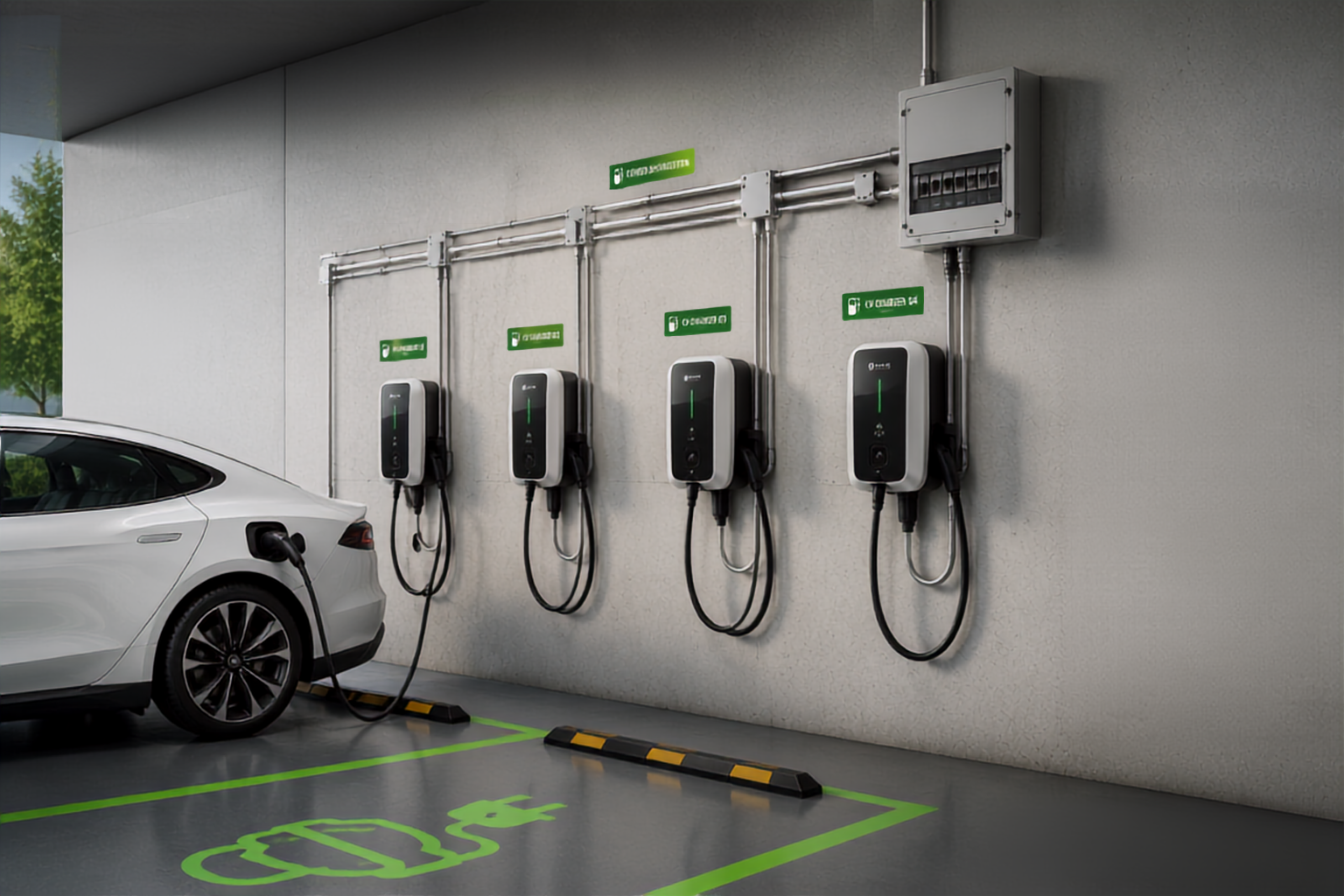 Fixed charging installation